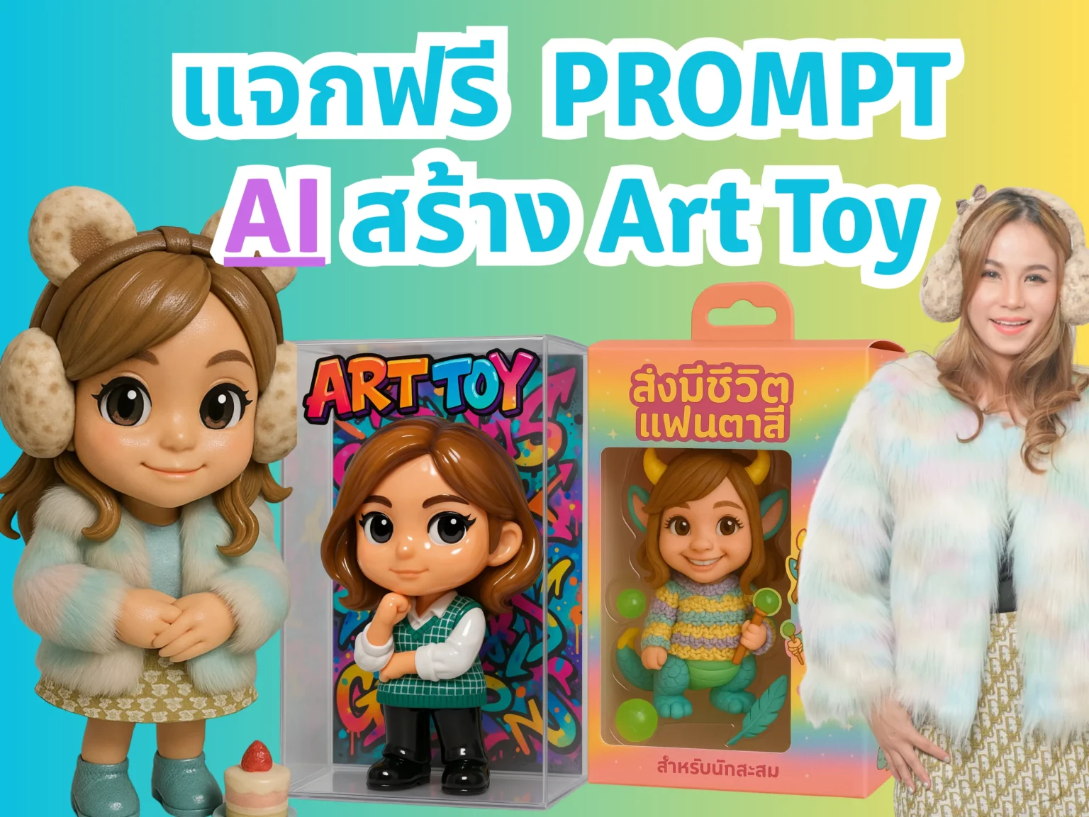 แจกฟรี PROMPT AI สร้าง ART TOY